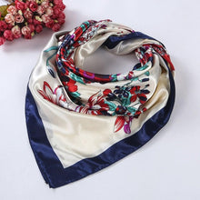 Load image into Gallery viewer, High Quality Floral Printed Women Lady Square Scarf Head Wrap Kerchief Neck Satin Shawl  Scarf Women Winter#LSN