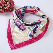 Load image into Gallery viewer, High Quality Floral Printed Women Lady Square Scarf Head Wrap Kerchief Neck Satin Shawl  Scarf Women Winter#LSN