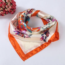 Load image into Gallery viewer, High Quality Floral Printed Women Lady Square Scarf Head Wrap Kerchief Neck Satin Shawl  Scarf Women Winter#LSN