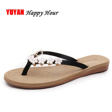 Load image into Gallery viewer, Tiny Flowers Flip Flops Women Beach Slippers 2017 Summer Shoes Fashion Women&#39;s Slippers Ladies Flip Flops Brand Non-slip ZH2256