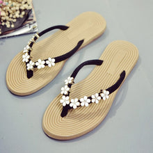 Load image into Gallery viewer, Tiny Flowers Flip Flops Women Beach Slippers 2017 Summer Shoes Fashion Women&#39;s Slippers Ladies Flip Flops Brand Non-slip ZH2256