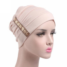 Load image into Gallery viewer, 2017 New Arrival Sequins Women Hat Beanie Scarf Turban Head Wrap Cap