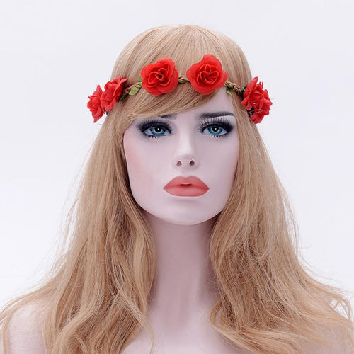 New Design Boho Headbands Hairband Women Ladies Floral Flower Festival Wedding Garland Head Band Beach Party Hair Accessories