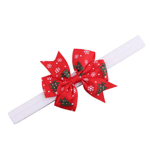 Christmas Headwear Girls Infant Hair Band Bow Headbands Flower Hair Accessories