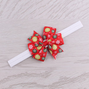 Christmas Headwear Girls Infant Hair Band Bow Headbands Flower Hair Accessories