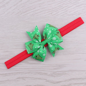 Christmas Headwear Girls Infant Hair Band Bow Headbands Flower Hair Accessories