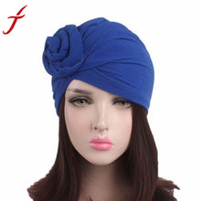 Load image into Gallery viewer, Winter Hat for Women Ladies Boho Beanie Scarf Turban Head Wrap Cap Elastic cotton  Solid Bonnets Hats