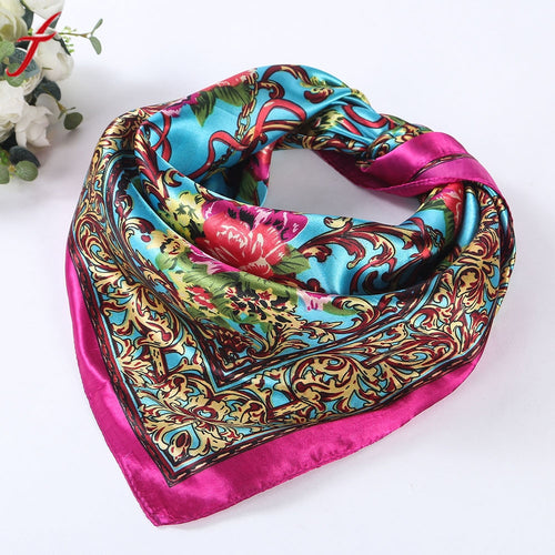 Fashion 4 Colors Square Scarf Women Lady Floral Printed Head Glamorous Wrap Shawl Cashmere Scarf#LSN