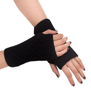 Feitong Winter Gloves Women Mitten Warmer Fingerless Girl Knitted Arm Gloves Soft Female Outdoors Winter Knitting 11 Colors#3