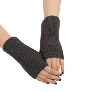 Feitong Winter Gloves Women Mitten Warmer Fingerless Girl Knitted Arm Gloves Soft Female Outdoors Winter Knitting 11 Colors#3