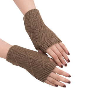 Feitong Winter Gloves Women Mitten Warmer Fingerless Girl Knitted Arm Gloves Soft Female Outdoors Winter Knitting 11 Colors#3