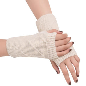 Feitong Winter Gloves Women Mitten Warmer Fingerless Girl Knitted Arm Gloves Soft Female Outdoors Winter Knitting 11 Colors#3