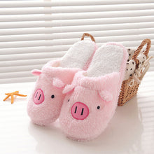 Load image into Gallery viewer, Lovely Cartoon Panda Home Floor Soft Stripe Slippers Female Shoes 36-40