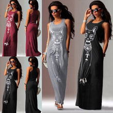 Load image into Gallery viewer, Women Casual Sleeveless Boho Long Cocktail Party Beach Dress