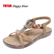 Load image into Gallery viewer, New 2018 Summer Beach Sandals Women Flat Heel Summer Shoes High Quality Sweet Womens Sandals Ladies Brand Plus Size Shoes ZH2657