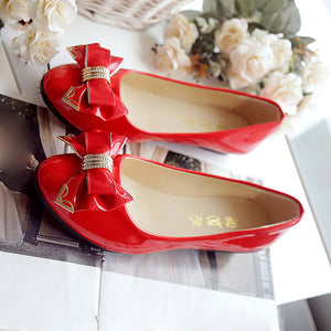 Spring Autumn Toe Flat Heel Bow Tie Shoes Women Fashion Women's Flat Shoes