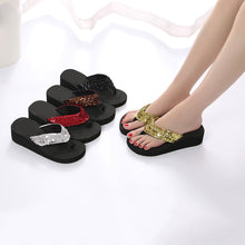 Load image into Gallery viewer, Women&#39;s Summer Sequins Anti-Slip Sandals Slipper Indoor &amp; Outdoor Flip-flops