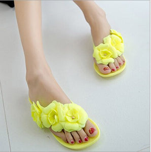 Colorful Flowers New 2018 Womens Summer Shoes Slippers for Women Summer Shoes Flower Flip Flops Ladies Slippers Free Shipping