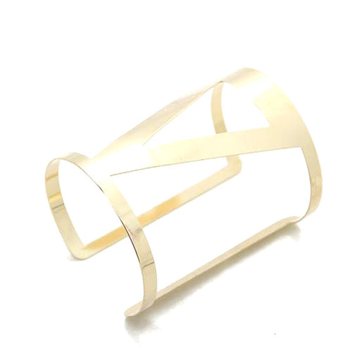 Geometric Cuff Gold Bangle