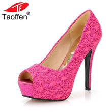 Load image into Gallery viewer, TAOFFEN free shipping high heel shoes women sexy dress footwear fashion lady female pumps P13067 hot sale EUR size 32-44