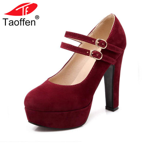 TAOFFEN women stiletto high heel shoes sexy lady platform spring fashion heeled pumps heels shoes plus big size 31-47 P16737