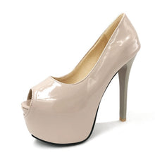 Load image into Gallery viewer, TAOFFEN women peep open toe thin high heel shoes wedding sexy female platform heeled sexy pumps heels shoes size 32-42 P16591