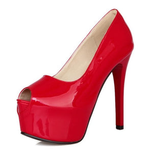 TAOFFEN women peep open toe thin high heel shoes wedding sexy female platform heeled sexy pumps heels shoes size 32-42 P16591