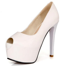 Load image into Gallery viewer, TAOFFEN women peep open toe thin high heel shoes wedding sexy female platform heeled sexy pumps heels shoes size 32-42 P16591