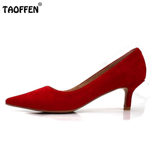 7 Colors Women Real Leather High Heels Shoes Women Brand Pumps Pointed Toe Wedding Party Slip-On Shoes Lady Footwear Size 34-39