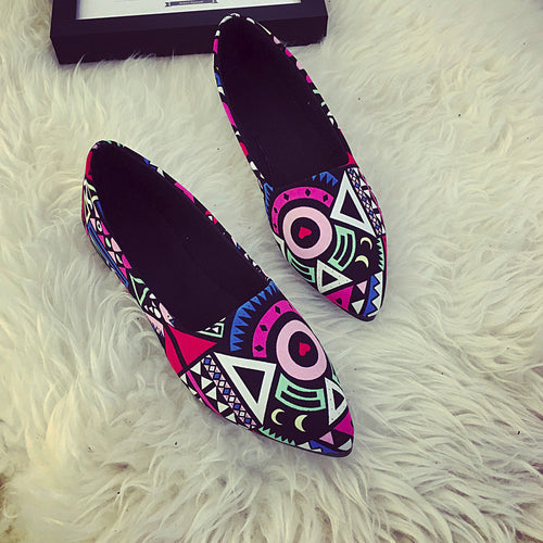 Women Casual  Multicolor All Seasons Ballet Slip On Flats Loafers Shoes