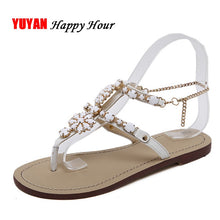 Load image into Gallery viewer, New 2018 Fashion Sandals Women Rhinestone Beach Flip Flops Ladies Brand Sandals Womens Summer Shoes Plus Size 42 ZH2652