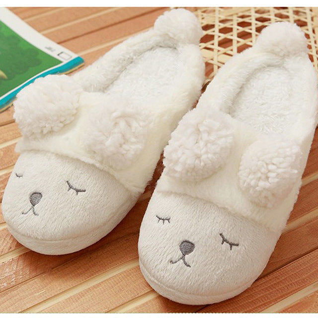 New 2018 Winter Slippers Women Home Shoes Cartoon Sheep Fashion Women's Slippers Warm Soft Ladies Brand Shoes Cute Indoor ZH2382