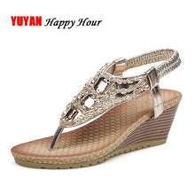 Load image into Gallery viewer, Bohemia Style Rhinestone Sandals for Women Wedge Shoes 2018 Summer Beach Shoes Fashion Women&#39;s Sandals Ladies Brand Shoes ZH2331