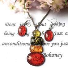 Load image into Gallery viewer, Trendy Jewelry Set For Women 3Pieces/Set Colorful Cubic Zircon Summer Fruits Pendant Necklace Earrings Simulated Daimond Jewelry