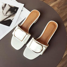 Load image into Gallery viewer, Fashion Square Heel Sandals Women Summer Shoes Soft Leather Women&#39;s Sandals Black High Heels ZH2923