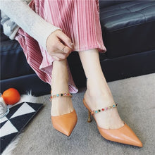 Load image into Gallery viewer, Women Shoes High Heel 2018 Pointed toe Sandals Pointed toe Summer Shoes Women&#39;s Sandals Sexy Ladies Thin Heel 10cm LX008