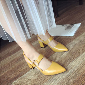 2018 Summer Women Shoes High Heel Sandals Pointed toe Soft Leather Women's Sandals Ladies Brand High Heels 7cm LX018