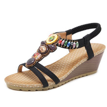 Load image into Gallery viewer, New 2018 Summer Sandals Women Wedges Shoes High Quality Women&#39;s Sandals Ladies Brand Shoes Wedge Heel 6cm Big Size 42 ZH2809