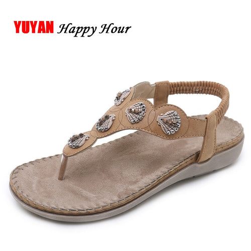 Bohemian Sandals Women Flip Flops Beach Summer Shoes Flat Women's Sandals Big Size 42 ZH2876