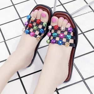 New 2018 Summer Slippers Women Fashion Brand Shoes Luxury Pearl Women's Slippers Brand Summer Shoes Non-slip ZH2796